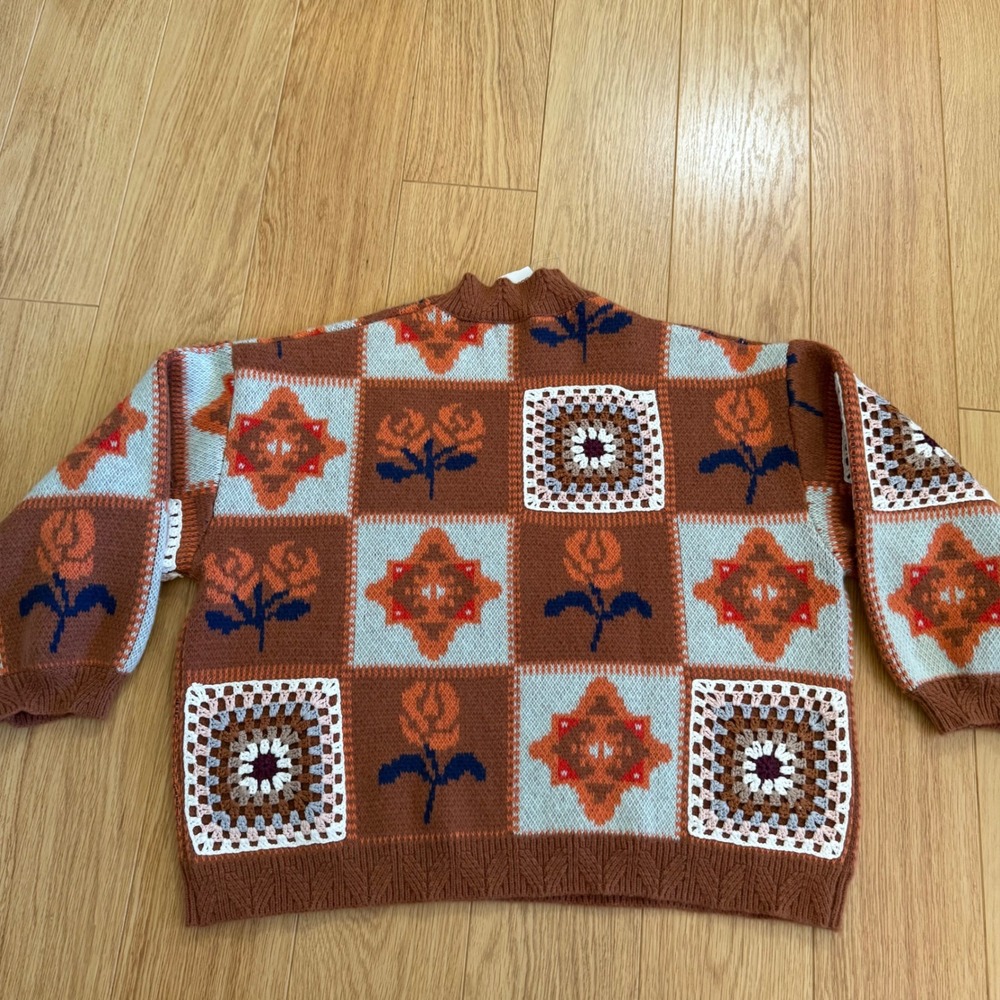 NWT Buckle POL Oversized Sweater Women Small Retro Crochet vintage look - Picture 7 of 15